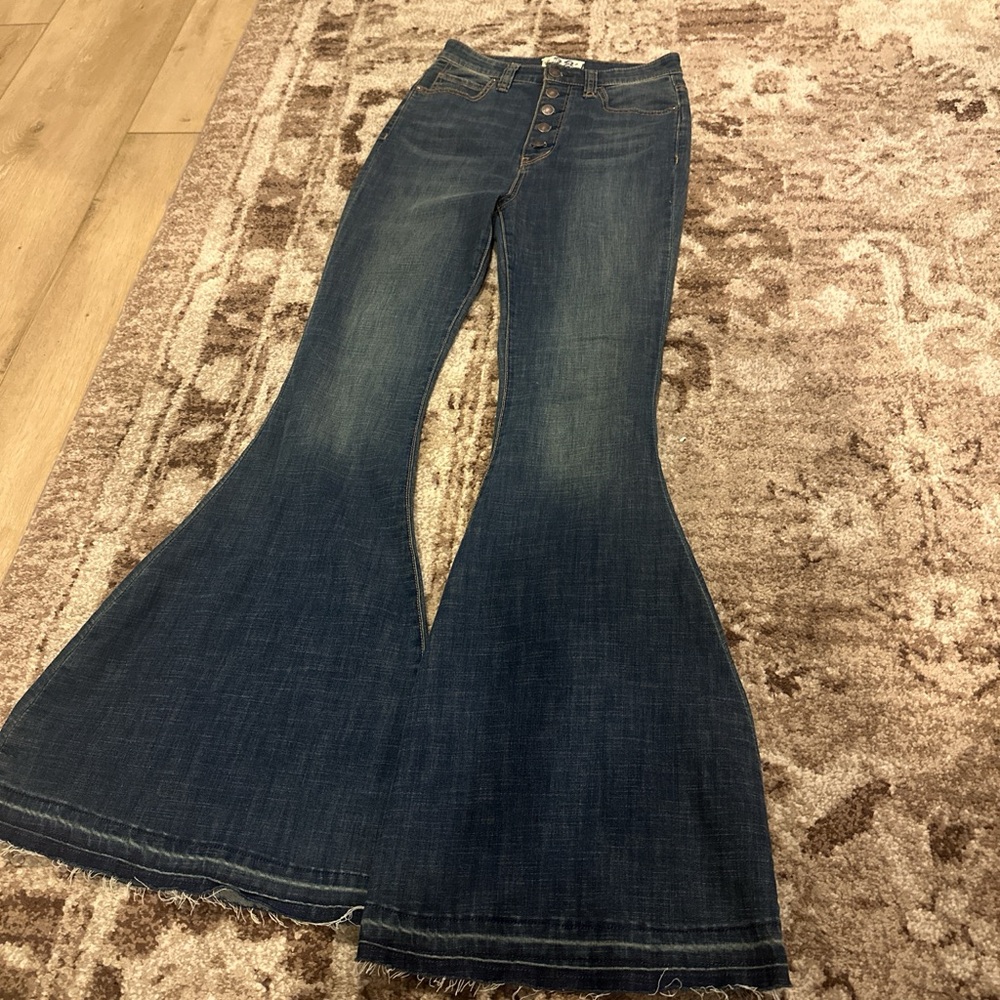 We The Free High Rise Dark Blue Jeans - Picture 3 of 3